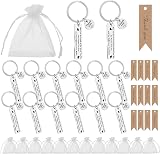 Zuimei 36 Pcs Thank You Keyrings with Cards Organza Bags Appreciation Gifts view 1
