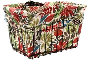 Cruiser Candy Bicycle Basket Liner Tote,Beach Cruiser Basket Cover, EBike Front Wire Or Wicker Bike Basket Fits Up to 15x12x10, Yoga Gym Beach Bag. Weatherproof Bike Bag