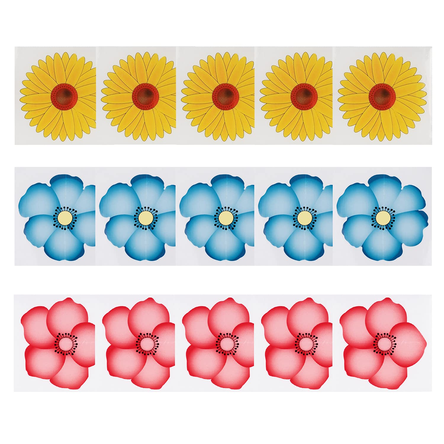 NITAIUN 30 PCS Window Fly Traps, 3 Differerent Style Floral Pattern Design, Nontoxic and No Pesticide Fly Paper Fly Killer, Bug Window Fly Trap Stickers for Indoor Insect Pest Attractor