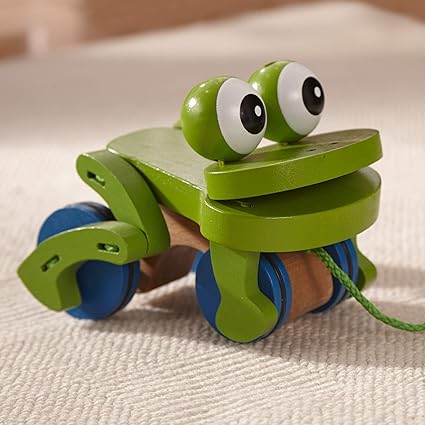 melissa and doug frolicking frog pull toy