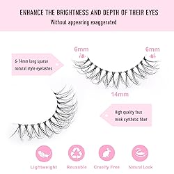 KSYOO Cat Eye Lashes Wispy Natural Look, D Curl