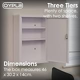 Oypla Wall Mounted Metal First Aid Cabinet Locker with Lock and Keys view 4