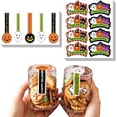 130Pcs Halloween Food Retail Package Seal Stickers, Tamper Evident Baking Label Stickers, for Handmade Baking Craft Arts, 2 Design