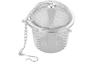 Stainless Steel Loose Leaf Tea Infuser, Mesh Tea Infuser Ball with Extended Chain and Hook, TeaStrainer for LooseTea, Ideal f