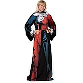 Northwest The Company Comfy Throw Blanket with Sleeves, Adult-48 x 71 Inches, Harley Quinn
