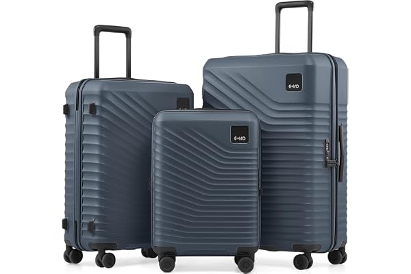 Coolife Luggage 3 Piece Set Hardside Lightweight Suitcases: Upgraded Durable PC Travel Luggage with Dual Spinner Wheels & TSA