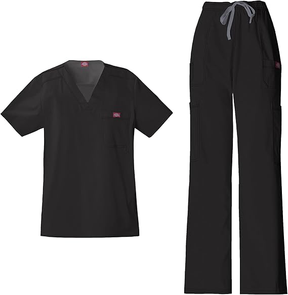 Dickies Scrubs Men's Cargo Scrub Pants 81003 Eggplant Dickies GenFlex