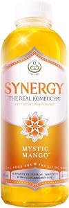 SYNERGY The Real Kombucha - Mystic Mango - 16 fl oz Bottle - Raw Probiotic Drink for Gut Health and Immune Support
