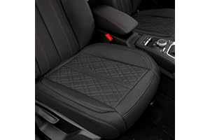 2PCS Car Seat Covers Luxury PU Leather Protectors for Front Car Seat with footrest Compatible with 90% Vehicles (Sedan SUV Tr
