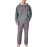 PajamaGram Mens Flannel Pajamas Sets - Pajamas for Men, Hoodie Top