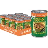 Amy's Soup, Vegan Light in Sodium Lentil Vegetable Soup, (12 Pack) 14.5 oz | Gluten Free, Made With Organic Vegetables, Canned Soup