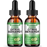 lickshine 2 Pack 3000mg Citrus Bergamot Liquid Drops - High Absorption - Cholesterol Lowering Supplement for Immune Support Anti-Aging, Hight Cholesterol - Soursop Bitters Liquid, 4 Fl Oz