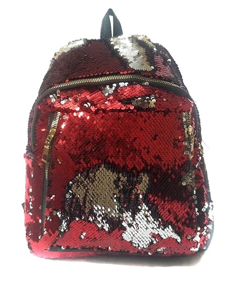 red glitter backpack
