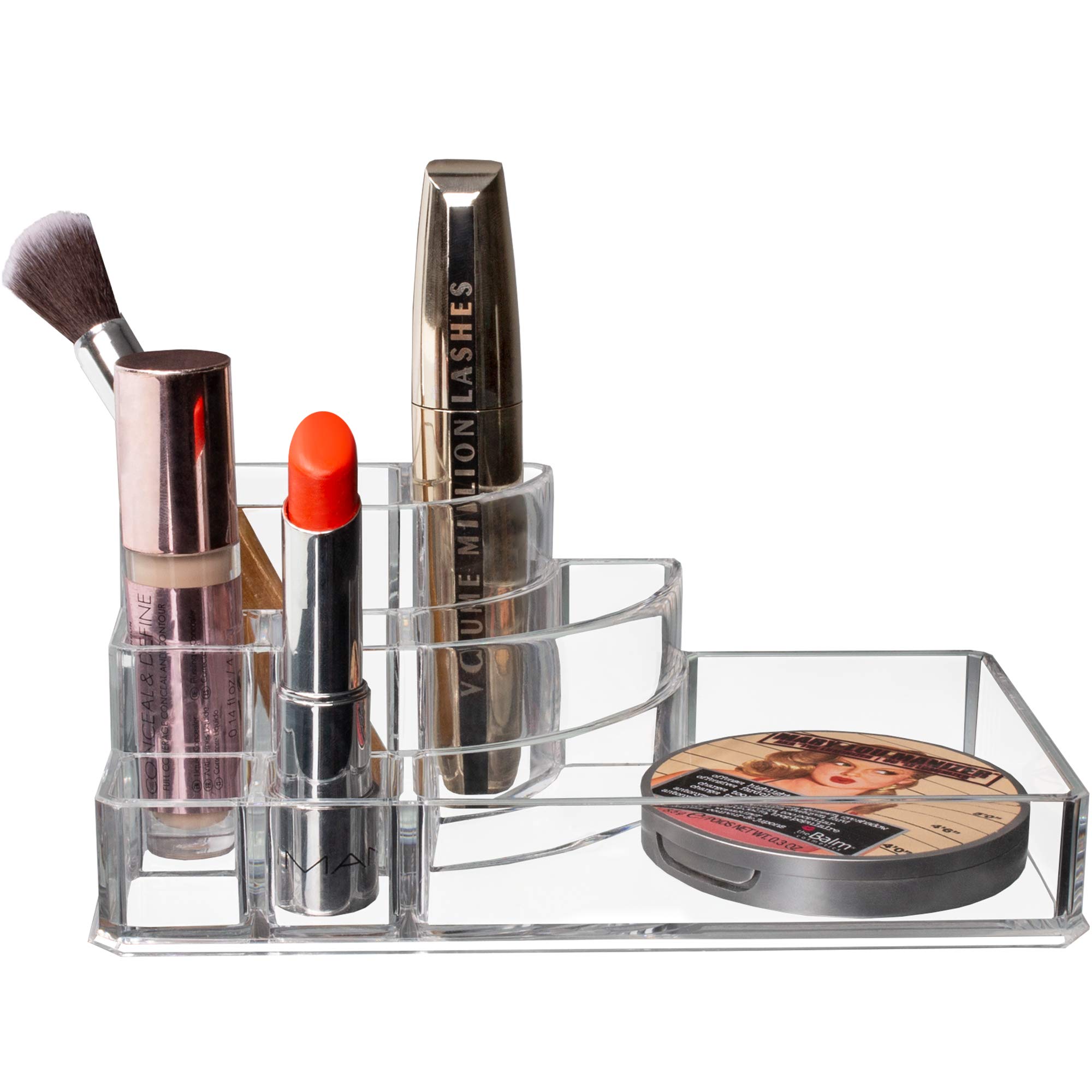 Kryllic Lipstick Organiser, Makeup Lipstick Holder Cosmetic Storage Organizer - Clear Multi slot organizers for brush palette nail polish perfume lipsticks lipgloss pens & more!