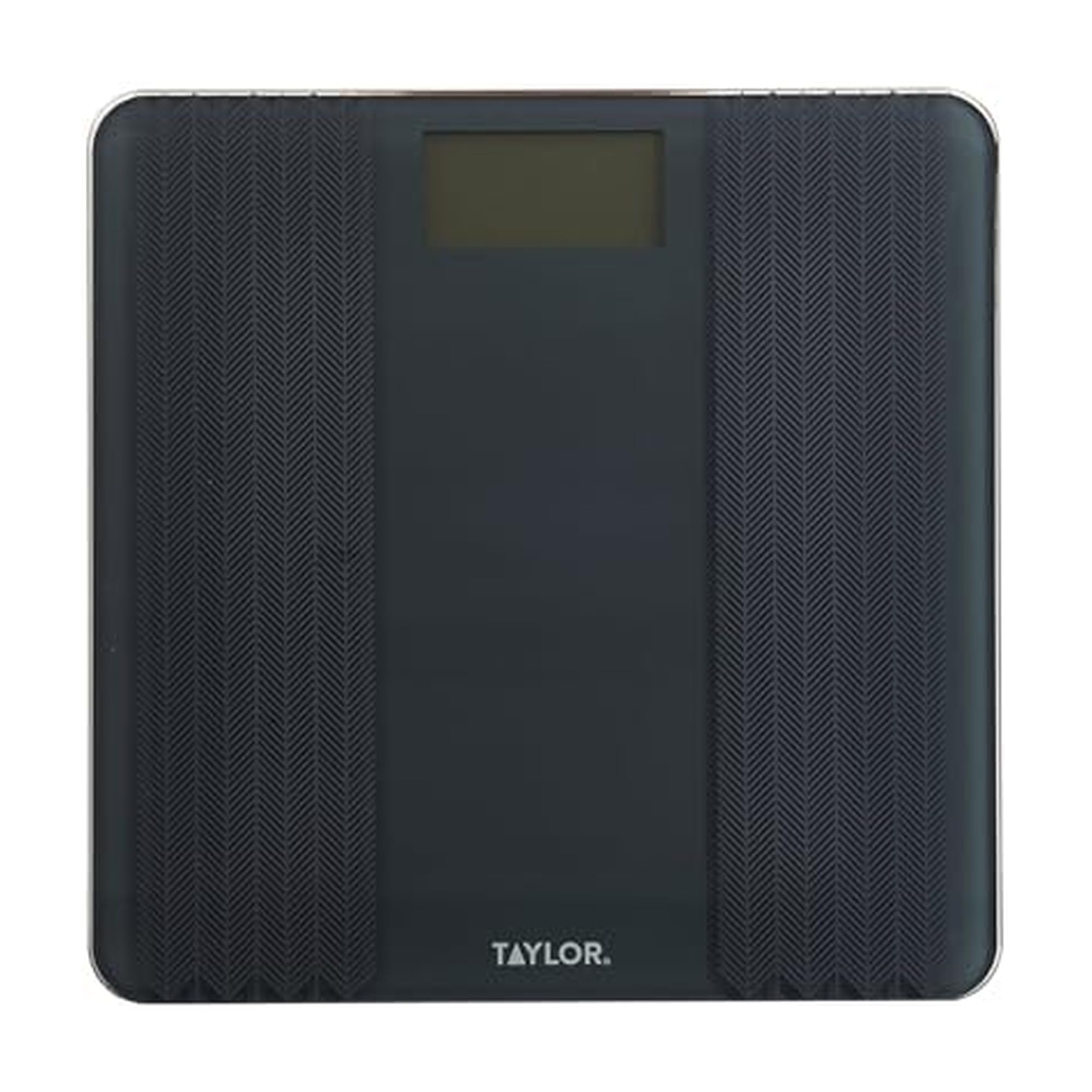Photo 1 of Taylor Glass Textured Paint Herringbone Design Digital Bathroom Scale, Gray, 5273274