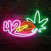 NOSUN Neon Sign Leaf Neon Signs for Wall Decor with Dimmable Lights Up Signs Led Signs for Bedroom Wall Room Game Room Beer Bar Man Cave Club Pub Party Decor Light Up Neon Signs