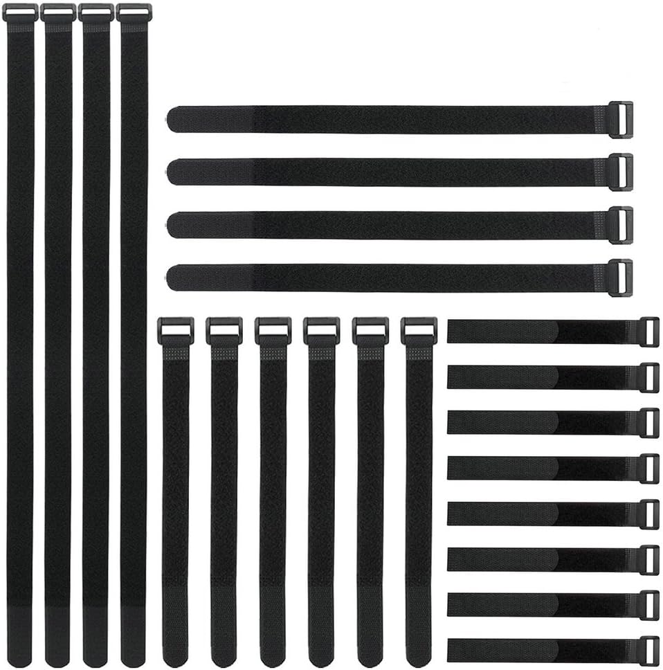 Reusable Fastening Cable Straps and Cable Ties Set 24 Pack(8