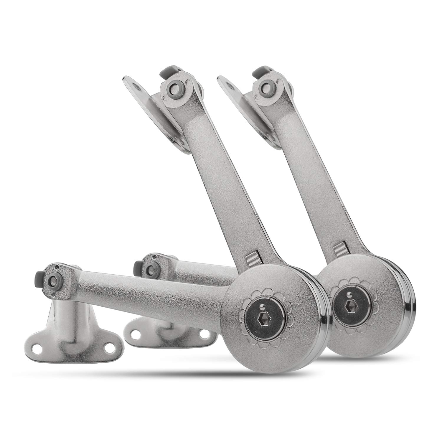 ASelected Pack of 2 Lid Support Safety Hinges for Toy Box Hold 40Lb Lid Stay Lift Up Buffer Hinge for Cabinet Cupboard Wardrobe Toy Box Adjustable Angle 75° 90° 110°