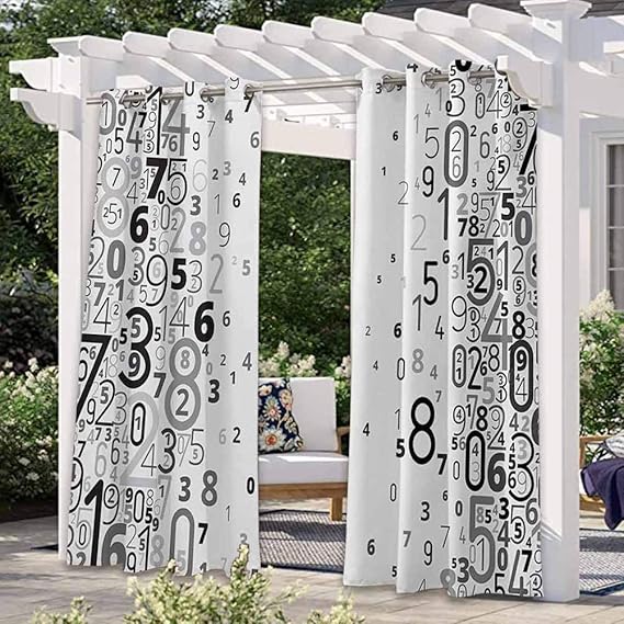 Anmaseven - Cortina moderna para exterior de patio, para carpa de