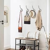 GlazieVault Satin Nickel Coat Hooks Set of 10 Heavy Duty Wall Mounted view 7