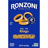 Ronzoni Rings Enriched Macaroni Non GMO 16 Oz. Pack Of 3.