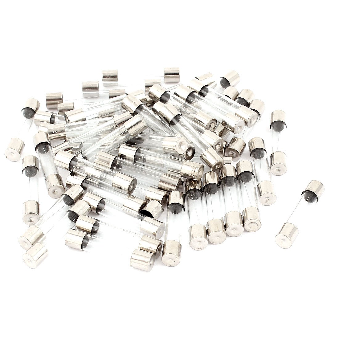 sourcingmap 250V 7A F7AL250V Fast Quick Blow Glass Tube Fuses 6mm x 30mm 50 Pcs (Pack of 50)