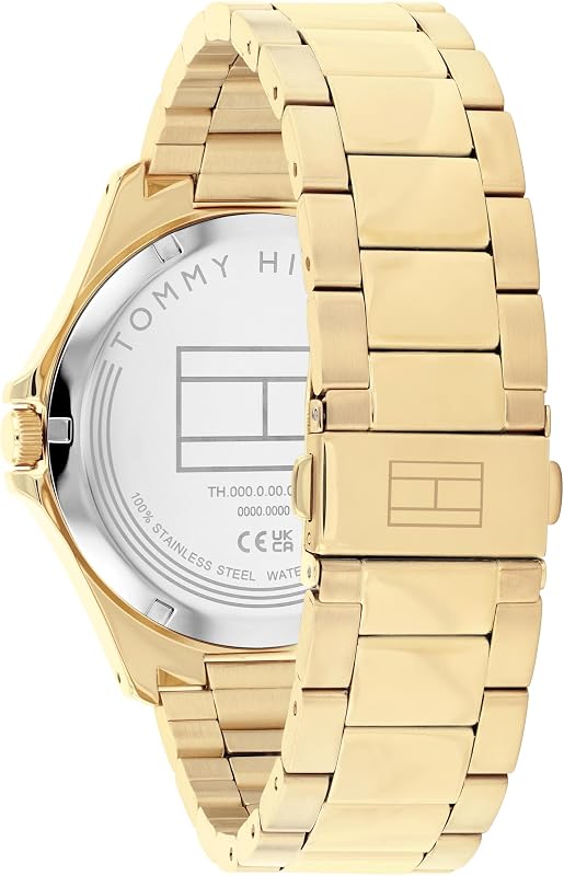 Relógio Bruce para homens com movimento analógico de quartzo e pulseira de aço inoxidável em tom dourado - 1792241 — foto 2 de 3