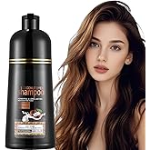 Brown Hair Dye Shampoo, Instant Hair Color for Women Men, Colors in Minutes, Long Lasting Coconut Dye Shampoo, Champu Para Canas 16.90 Fl Oz