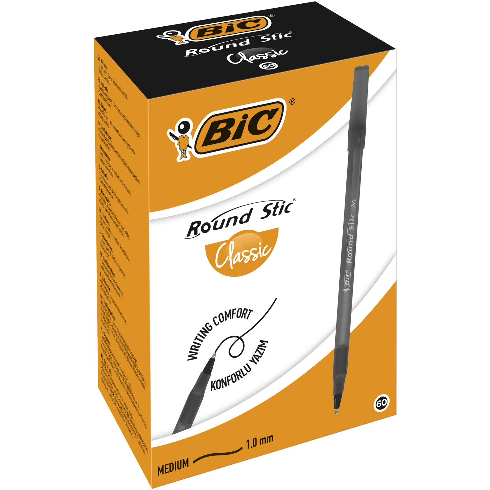 Ручка шар BIC round stic черн 893213 (3086123256385)