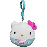 Squishmallows Official Jazwares 3.5-Inch Bag Clip Sanrio Hello Kitty Friends Squad (Blue/Pink)