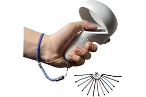 ANNRYBOR Improved Replacement Wrist Wraps for Oculus Quest 2 Gen Controller, Reflective Hand Straps with Resin Black Stopper, Replacement Adjustable Wrist Lanyards for Oculus Controller(Blue)