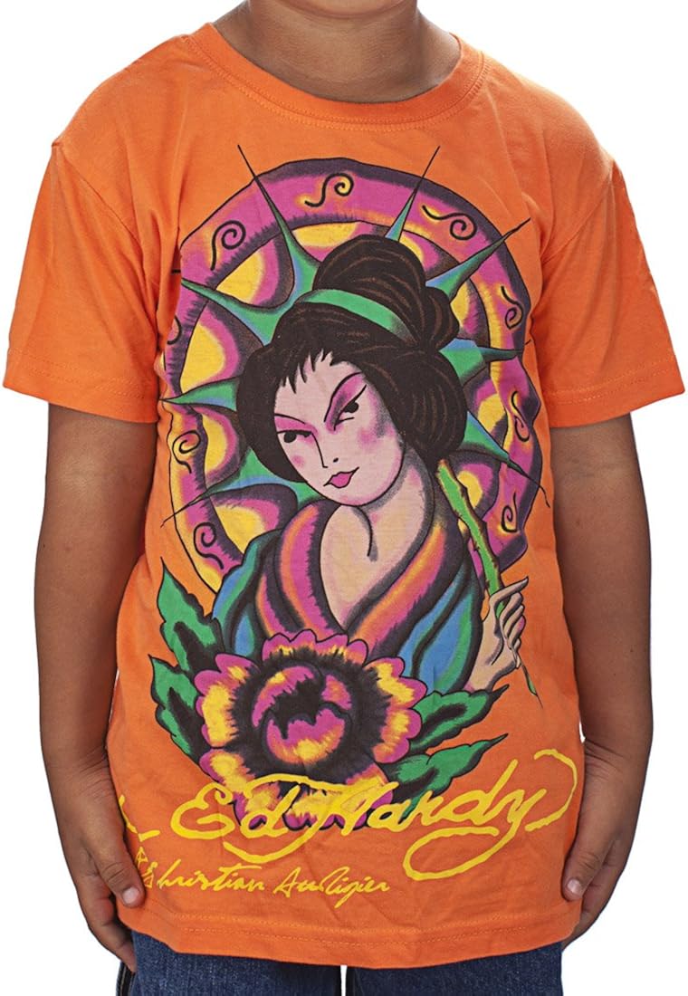 Ed Hardy Girls Screen Print T-Shirt: Clothing