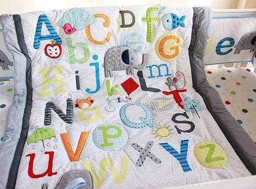 alphabet crib bedding