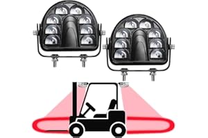 ONERAY [2 Pack Forklift Safety Light Red Arc LED Warning Light Warehouse Pedestrian Warning Arch Zone Spotlight 20W DC10-80V for Truck Security Indicator Spotlight Brightness (New)