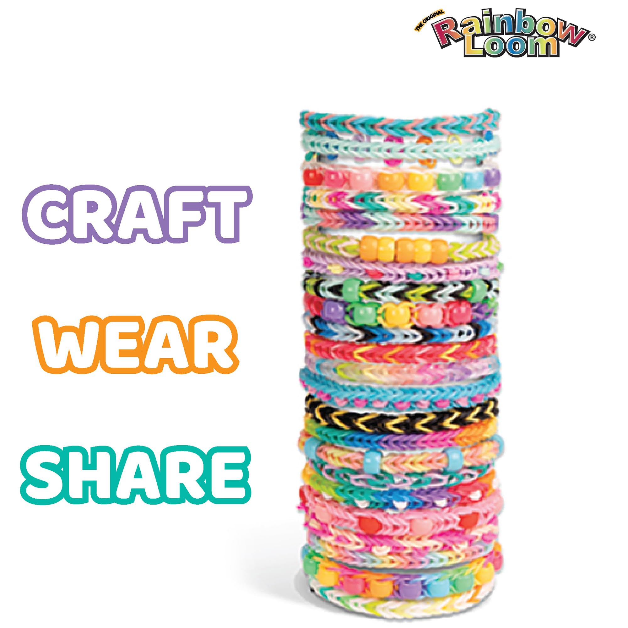 Rainbow Loom: 9,000 Bands AutoLoom Creation Case with 50 Beads & 3 Sticker Sheets – DIY Bracelet & Jewelry Making Kit for Kids 7+