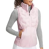 M MAELREG Puffer Vests Womens Lightweight Stand Collar Slim Fit Winter Sleeveless Jacket for Women with Golf Hiking