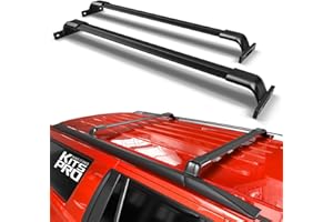 KitsPro 260lb Roof Rack Cross Bars for 2015-2020 Chevy Chevrolet Tahoe & Suburban, GMC Yukon, Cadillac Escalade, Matte Black Heavy Duty Aluminum Cargo Crossbar (ONLY FIT Factory Flushed Side Rails)