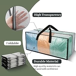 6 Pack Heavy Duty CLear Moving Bags, Large CLear