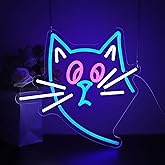 Cat Neon Sign - HSJNJKFU Cat Neon Signs for Wall Decor LED Light Signs for Man Cave Room Home Party Birthday Beer Signs - LED Neon USB Powered