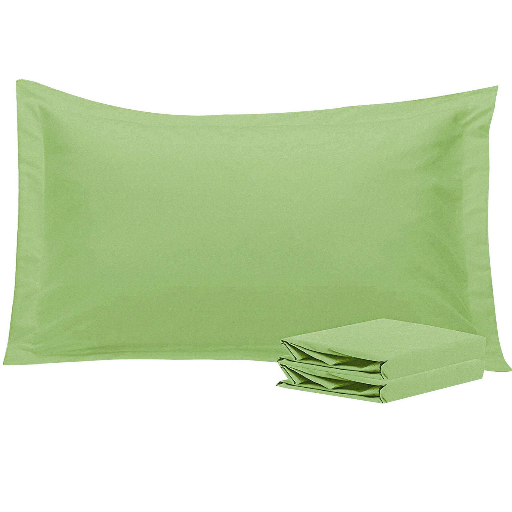 NTBAY 2 Pack 100% Brushed Microfiber Oxford Pillowcases, 1800 Super Soft and Cozy, Wrinkle, Fade, Stain Resistant King Oxford Pillow Cases | Hotel Quality Pillow Shams, 50x90 cm, Sage Green