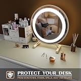 K knodel Small Office Leather Desk Mat 60x35cm Ivory Cream view 6