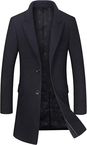 Amazon Gmardar チェスターコート 紳士 ラシャ ビジネス ロング テーラードジャケット スリム ウール混紡 上着 無地 保温 通勤 春 秋 ツイード メンズ コート ジャケット アウター トップス 3xl ブラック コート ジャケット 通販