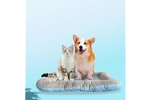 RPGT Summer Pet Self Cooling Mat No Electricity Required Kennel Bed Pad 18"x 22" Sleeping Mat Keeps Dogs and Cats Cool Ideal for Home and Travel
