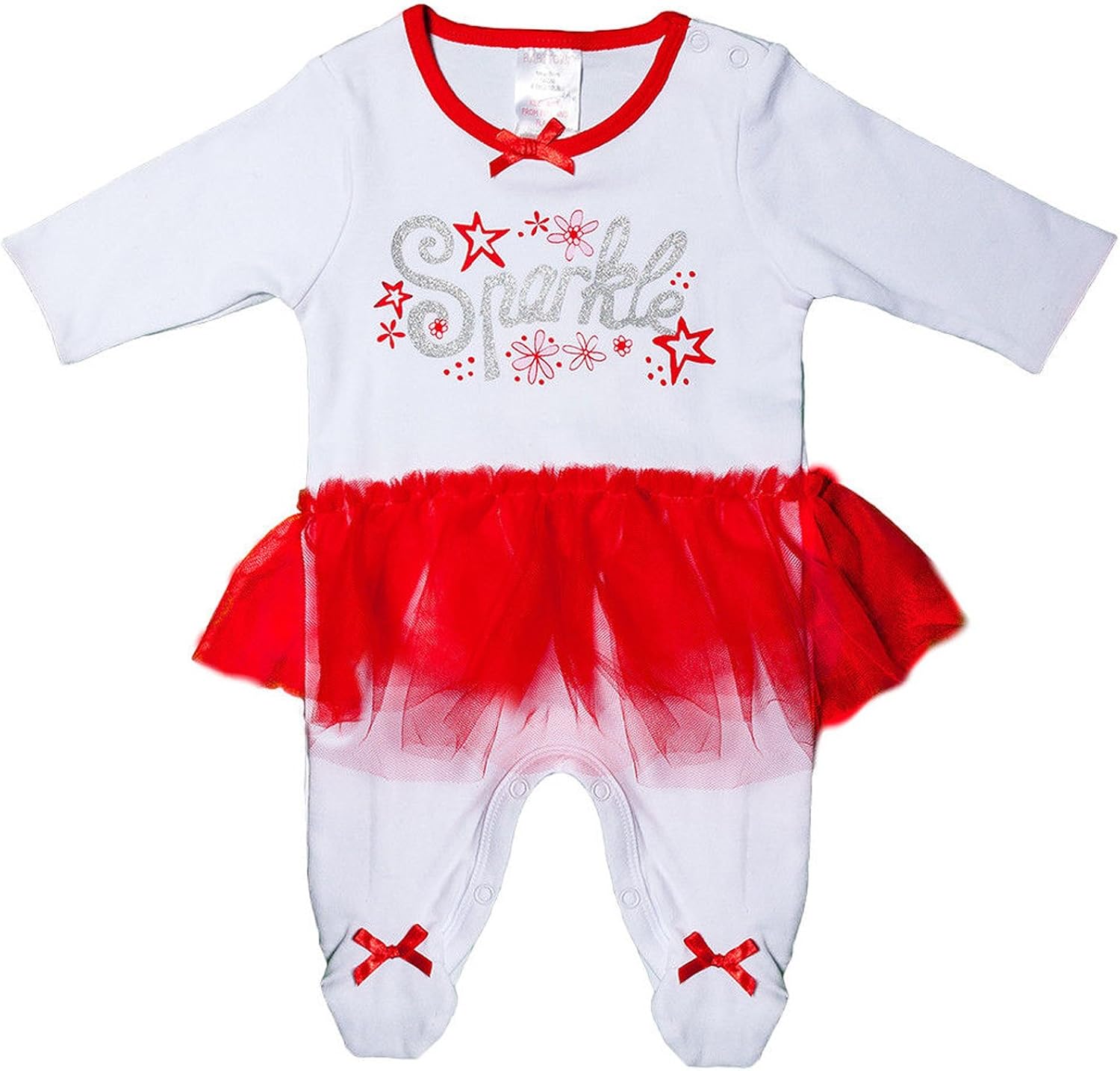 baby girl christmas sleepsuit