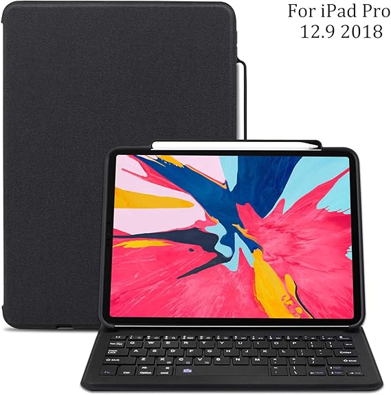 Maxace iPad Pro 12.9 Keyboard Case for iPad Pro 12.9 2018, iPad Pro