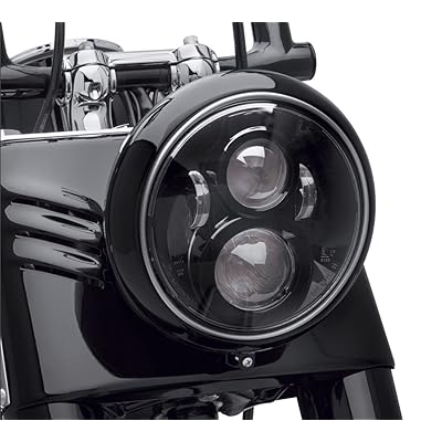 Dot Approved 7Inch Black LED Headlight for Motorcycle Tour,FLD,Softail Heritage,Street Glide,Road King,Electra Glide,Yamaha V-Star Road Star Jeep Wrangler