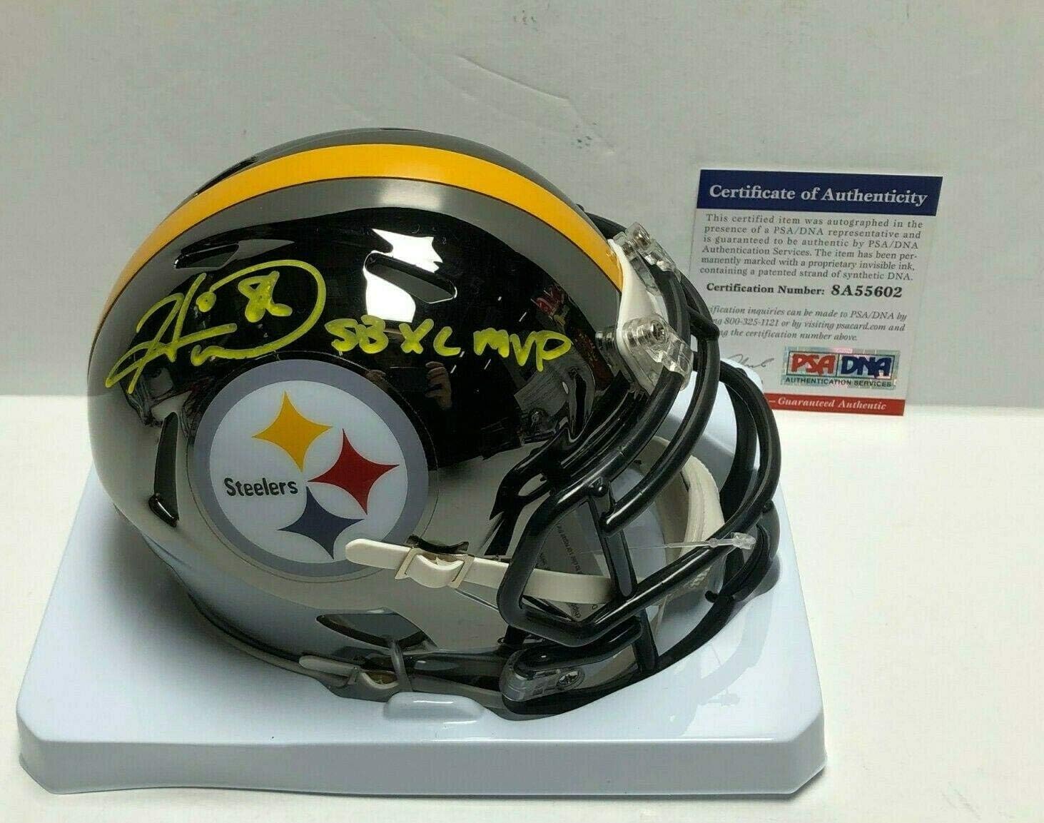 hines ward signed helmet