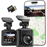 Avylet 2K Dash Cam 1440P, 1.5'' IPS Screen, External GPS, WiFi Dash Camera for Cars, Front Dashcams for Cars with APP, WDR, Night Vision, 24 Hours Parking Monitor, G-Sensor, Loop Recording