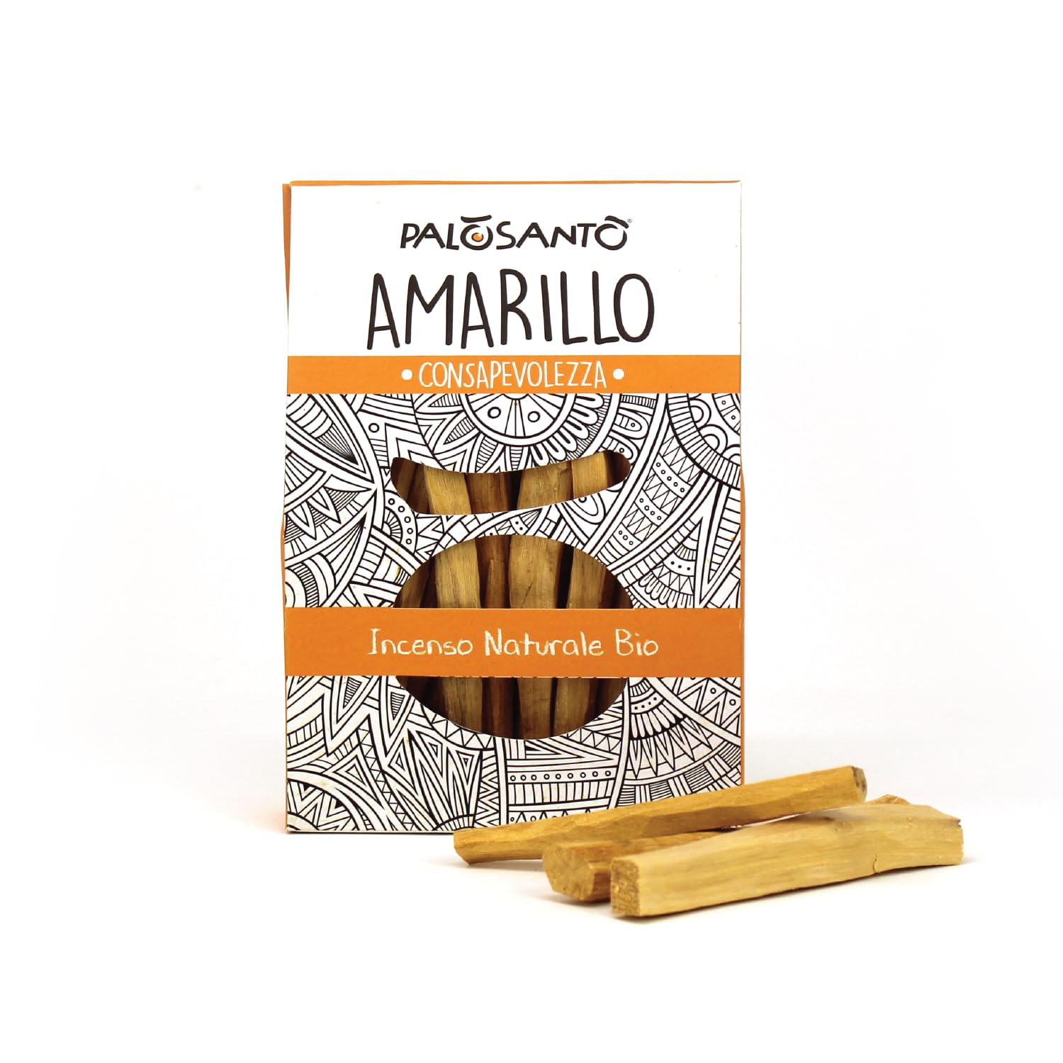 PALOSANTO - Palo Santo Sticks Amarillo - 15 Sticks - Fresh and Balsamic Aroma - Palo Santo Wood Wild Harvested & Sustainably Sourced in Ecuador - Natural Incense for purifying Energies