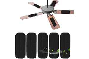 LELANCE Ceiling Fan Filters – 5-Pack Activated Carbon Air Purifier Pads for Blades, Easy-Stick Universal Ceiling Fan Air Filters for Household Contaminants (Unscented)